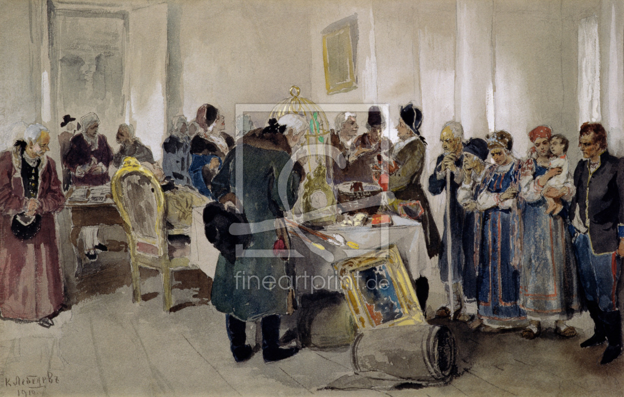 Bild-Nr.: 31002667 Auction of Serfs, 1910 erstellt von Lebedev, Klavdiy Vasilievich