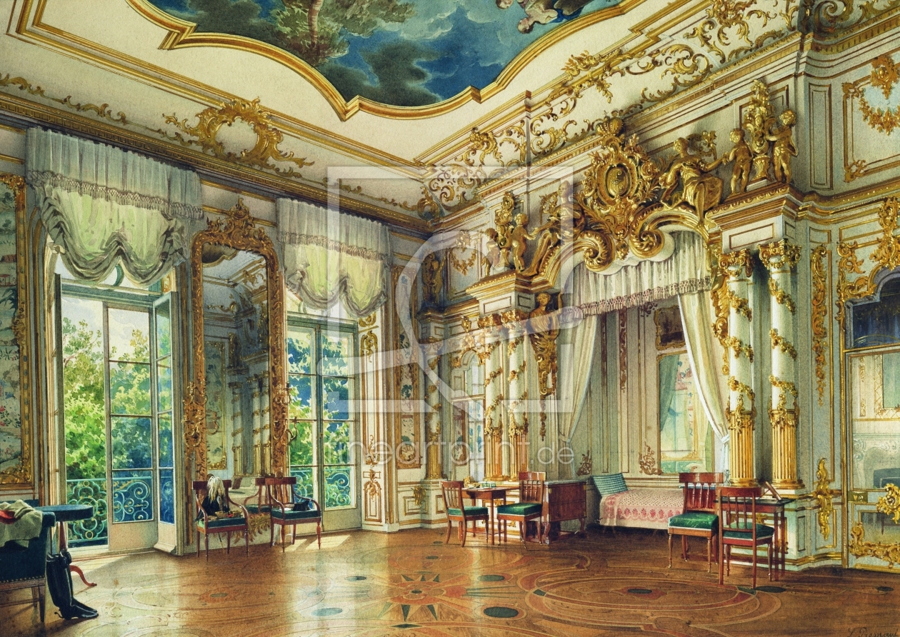 Bild-Nr.: 31002717 Bedroom of Tsar Alexander I in the Alexander Palace, Tsarskoye Selo, 1855 erstellt von 