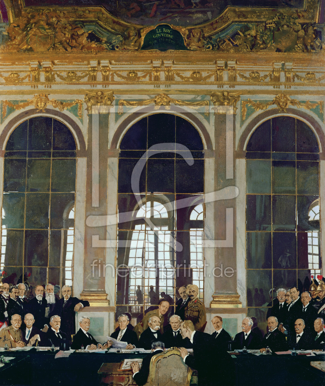 Bild-Nr.: 31002789 The Signing of Peace in the Hall of Mirrors, Versailles, 28th June 1919, 1919 erstellt von Orpen, Sir William