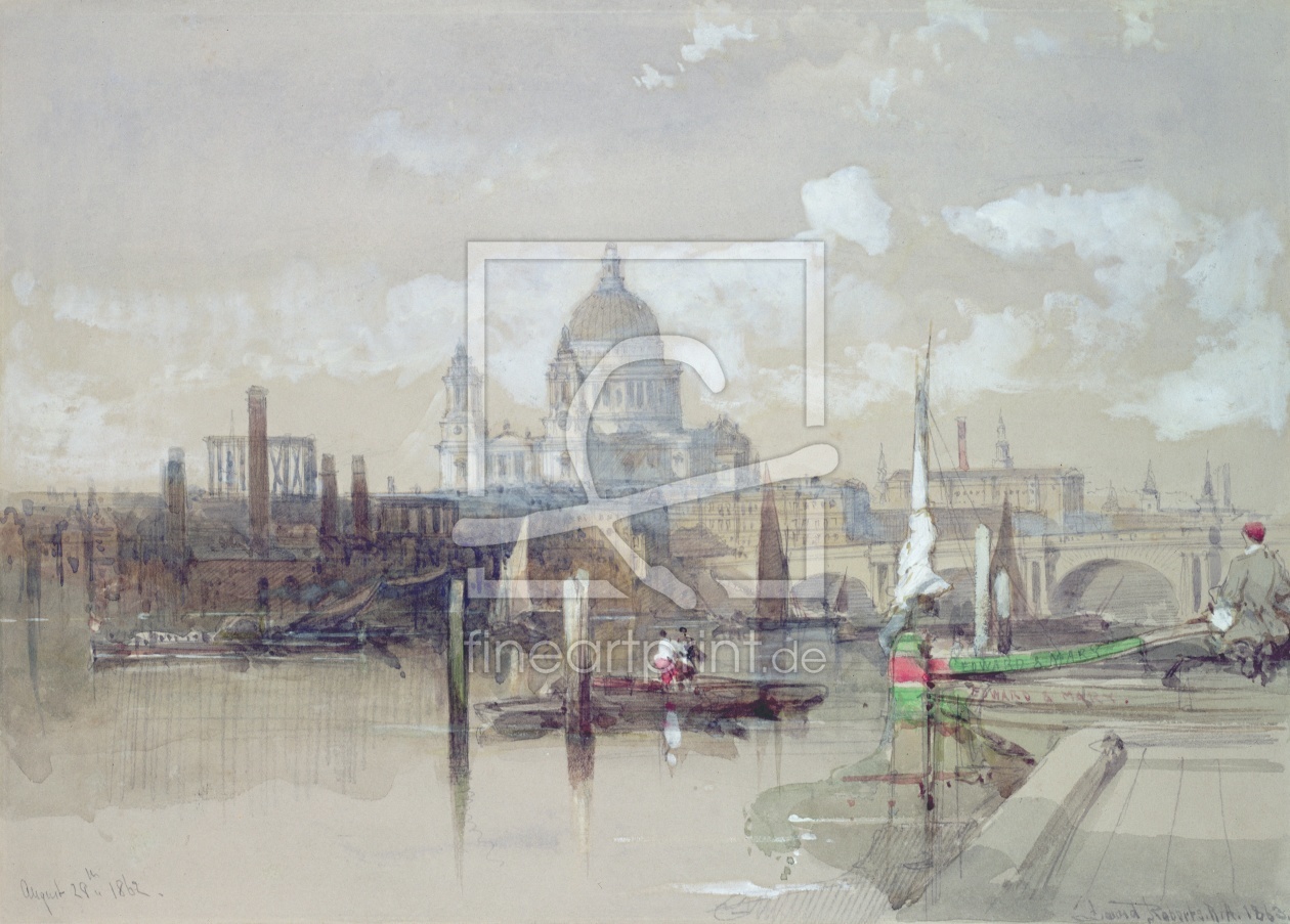 Bild-Nr.: 31002798 St. Pauls from the River, 1863 erstellt von Roberts, David
