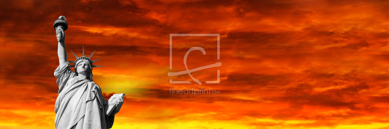 Bild-Nr.: 9444562 lady liberty in sunset super panorama erstellt von Thomas Ströhle