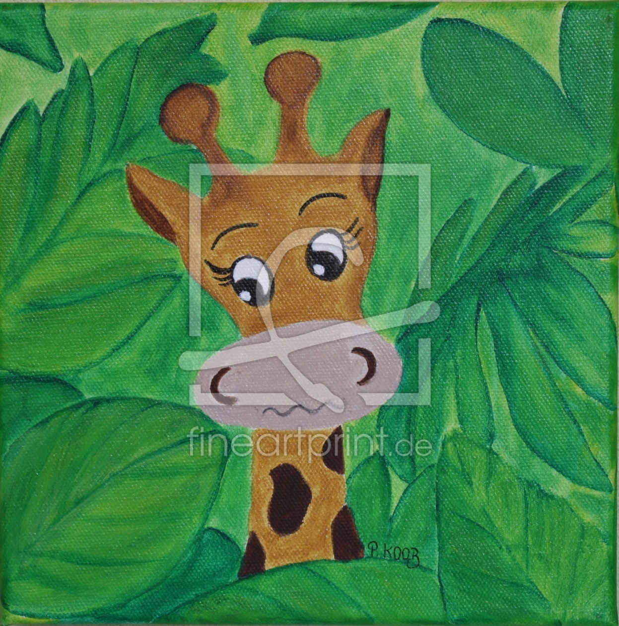 Bild-Nr.: 9569546 Kinderzimmer-Dschungelserie Giraffe erstellt von Petra Koob