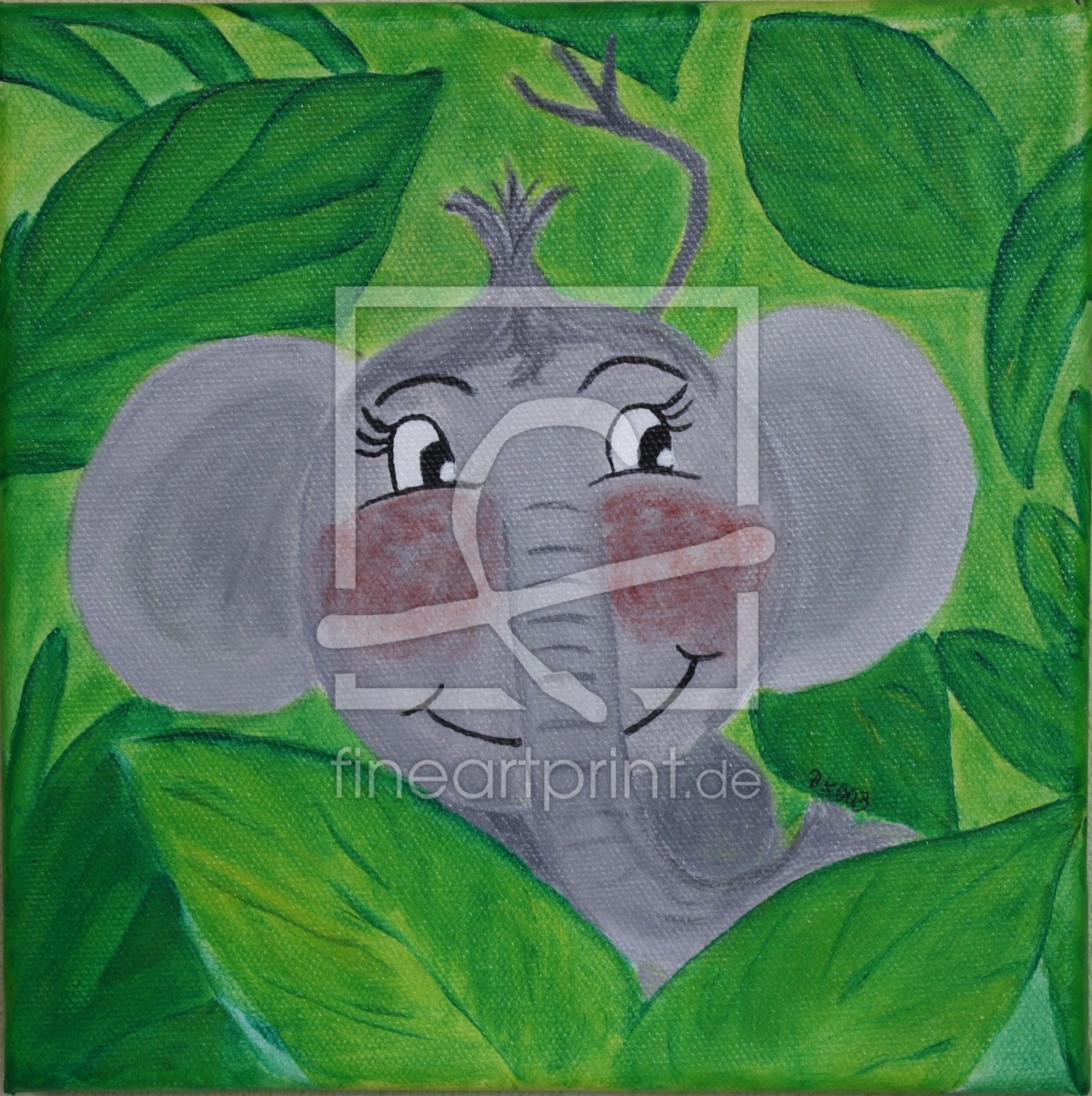 Bild-Nr.: 9569552 Kinderzimmer-Dschungelserie Elefant erstellt von Petra Koob
