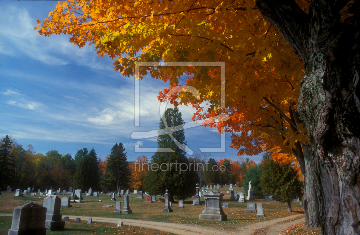 Bild-Nr.: 9711698 Friedhofweg im Indian Summer in Vermont erstellt von Digra987
