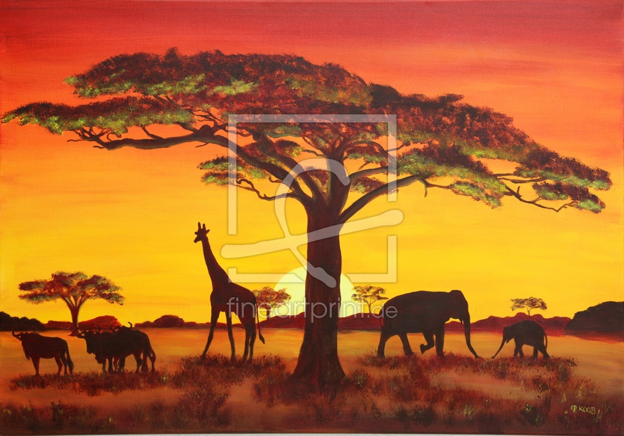 Bild-Nr.: 9993915 Sonnenuntergang in Afrika erstellt von Petra Koob