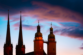 Marienkirche in Halle-Saale am Abend/12630557