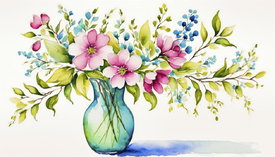 Zarter Blütenzweig In Vase/12836135