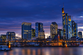 Frankfurt am Main Skyline - at night/12852010