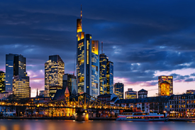 Frankfurt am Main Skyline -  blaue Stunde/12852011