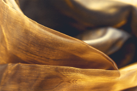 Goldbraune Stofffalten im Detail/12899491