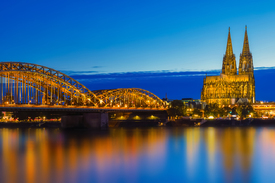 Köln bei Nacht - Blaue Stunde - Skyline/12907795