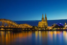 Köln bei Nacht - Blaue Stunde - Skyline/12907797
