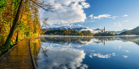 Sonnenaufgang am Bleder See Slowenien/12915528