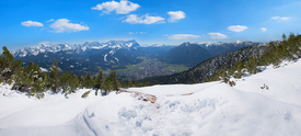 Winterlandschaft am Wank Aussicht auf Garmisch/12916579