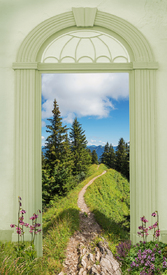 Torbogen mit Gratwanderweg in den Alpen/12919559