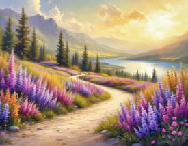 Weg zum See KI/12921356