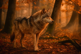 Wolf im Herbstwald/12922273