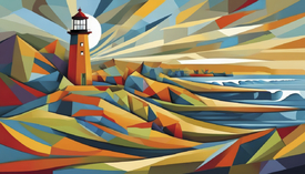 Leuchtturm abstrakt KI/12922629