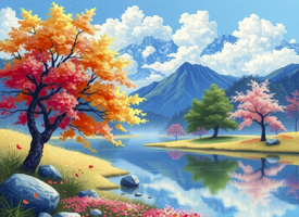 Herbst am Fluss KI/12936403