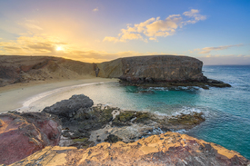 Morgens am Playa de Papagayo auf Lanzarote/12936434