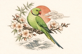 Der Halsbandsittich im fernen Osten KI/12941843