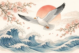 Der Flug über die Frühlingswellen KI/12941848