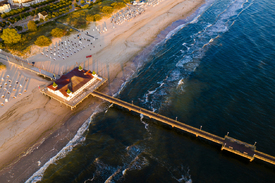 Luftbild Seebrücke Ahlbeck auf der Insel Usedom /12943110