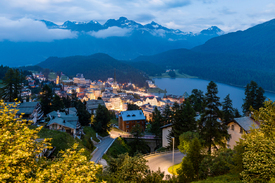 St Moritz im Engadin in der Schweiz/12949449