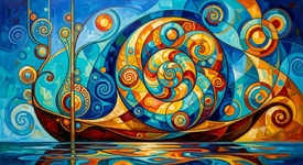 Die Reise der goldenen Spirale KI/12950358