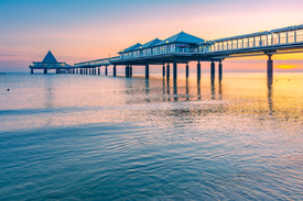 Seebrücke im Sonnenaufgang - Insel usedom/12954713