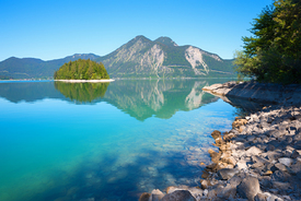 Walchensee mit Insel Sassau/12955918