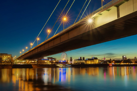 Köln bei Nacht - Skyline -  Severinsbrücke/12971785