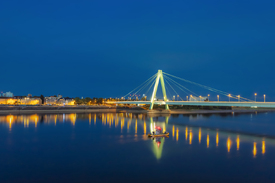 Köln bei Nacht - Skyline -  Severinsbrücke/12972064