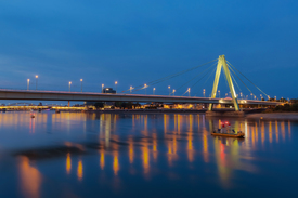 Köln bei Nacht - Skyline -  Severinsbrücke/12972066